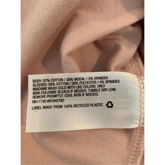 Isabel Maternity by Ingrid & Isabel Women's Mauve Pink Short Puff Sleeve Top Siz - Picture 5 of 5